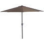 Voir la diapositive 1 : OUTSUNNY Demi parasol - parasol de balcon 5 entretoises métal polyester 2,69L x 1,38l x 2,36H m chocolat