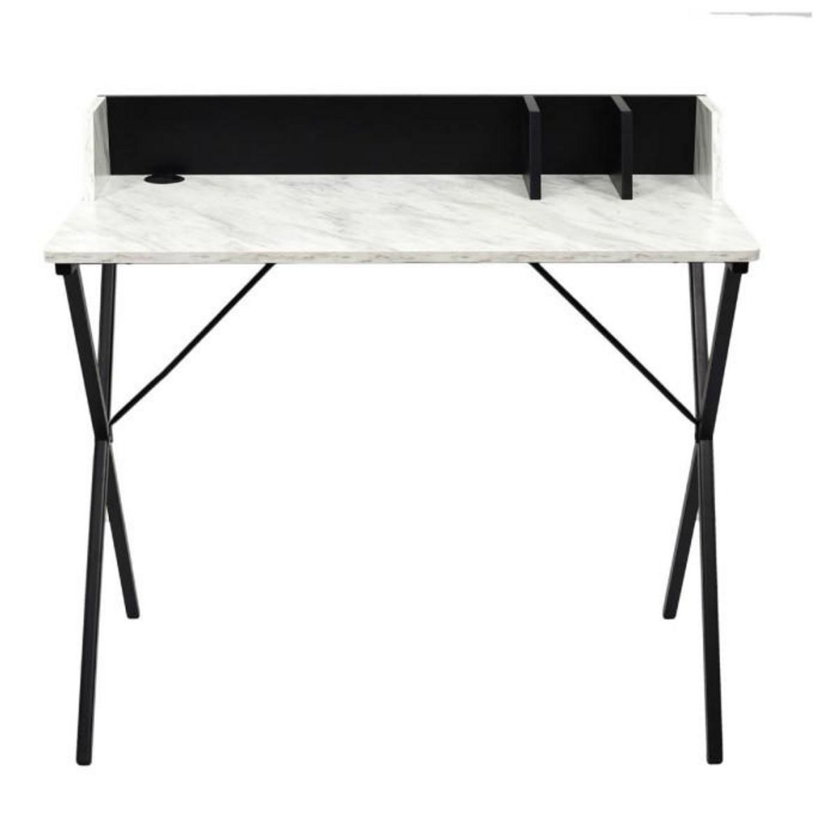 Paris Prix Bureau Effet Marbre  Brice  90cm Gris