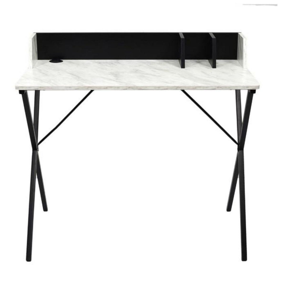 Paris Prix Bureau Effet Marbre  Brice  90cm Gris