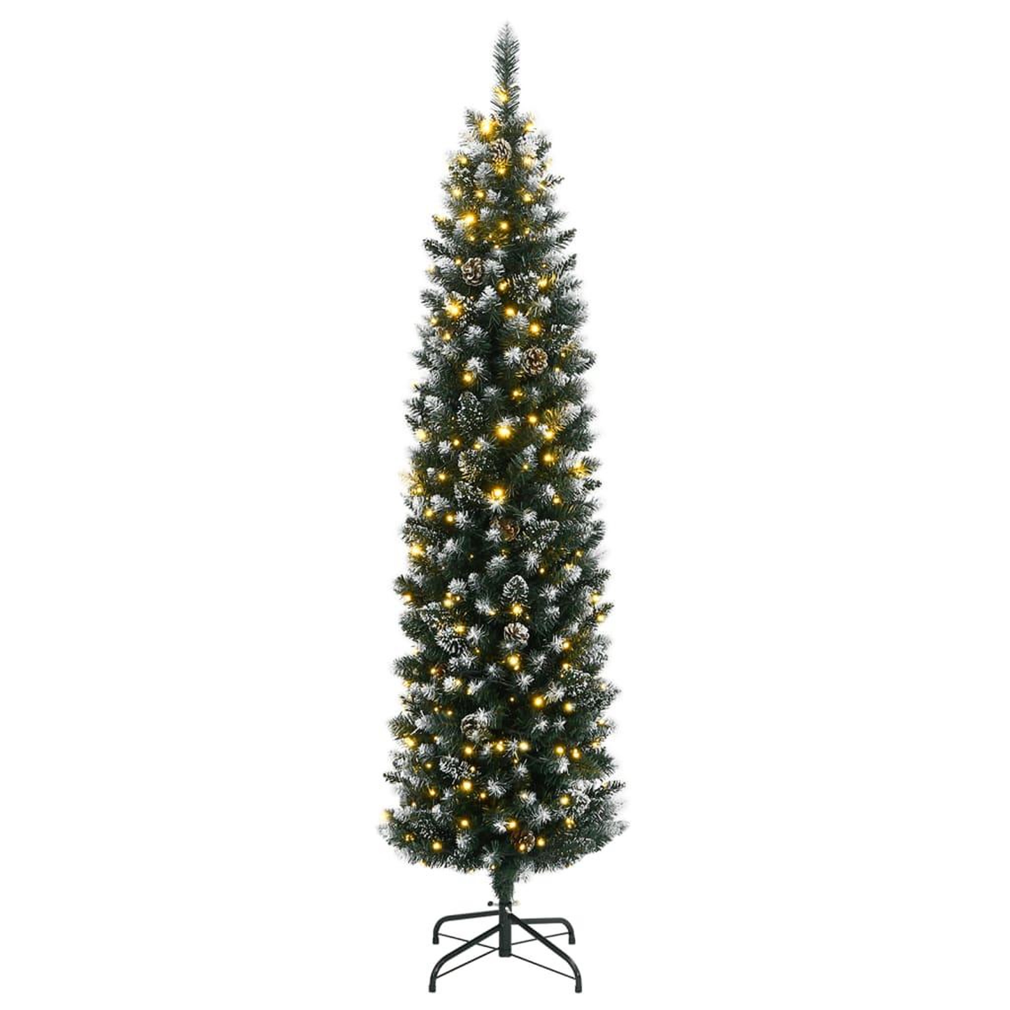 Voir la diapositive 3 : VIDAXL Sapin de Noël artificiel mince 300 LED 240 cm