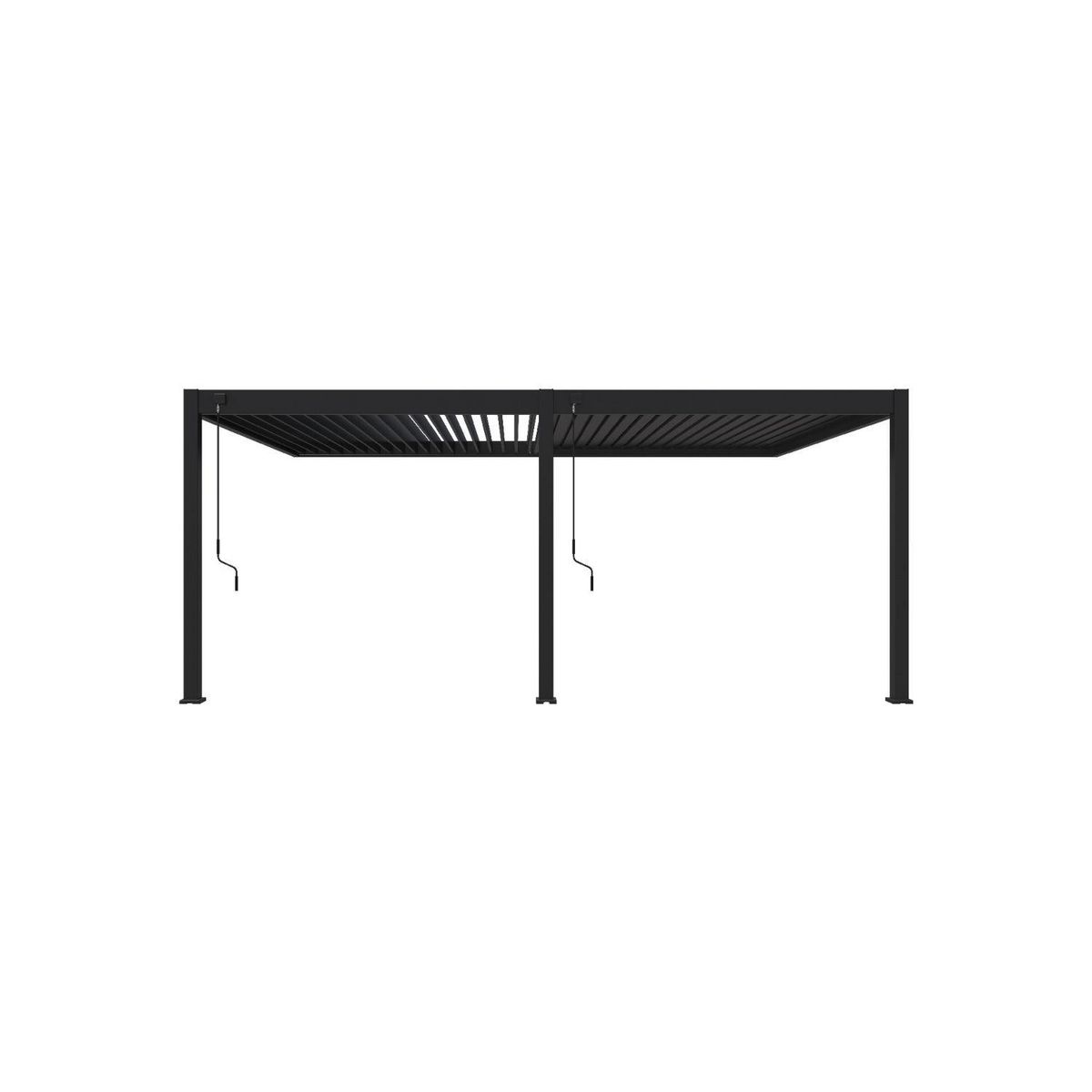 Pergola Bioclimatique adossée  4x6 m- Aluminium - Anthracite -  4x6m VS OmBREA®