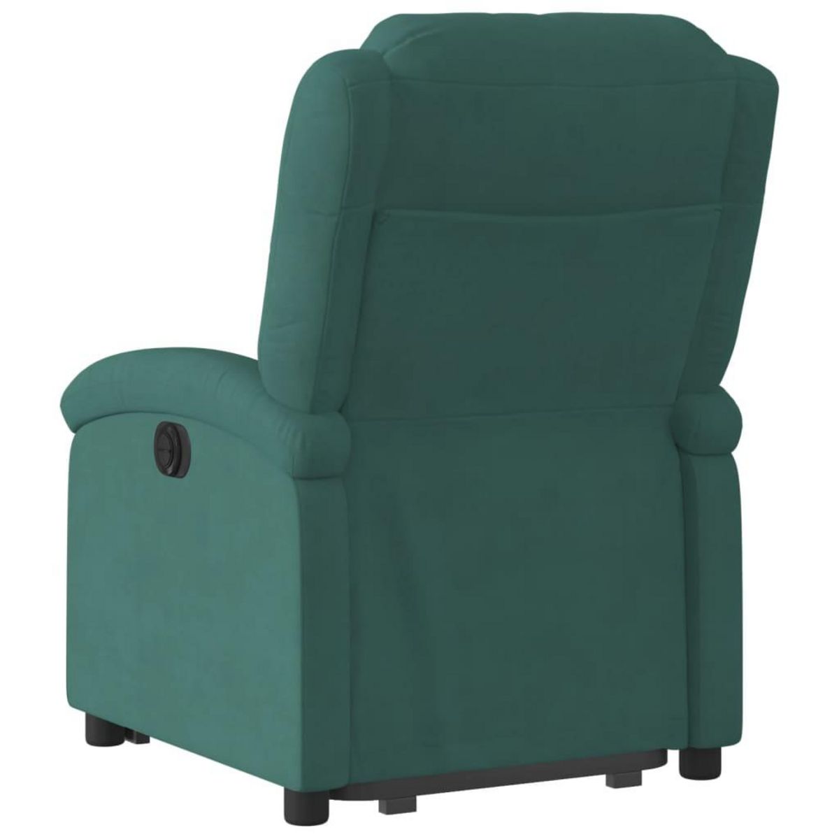 VIDAXL Fauteuil inclinable electrique vert fonce velours