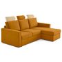Voir la diapositive 5 : BEST MOBILIER Barrie - canapé d'angle réversible 4 places avec têtière amovible en tissu