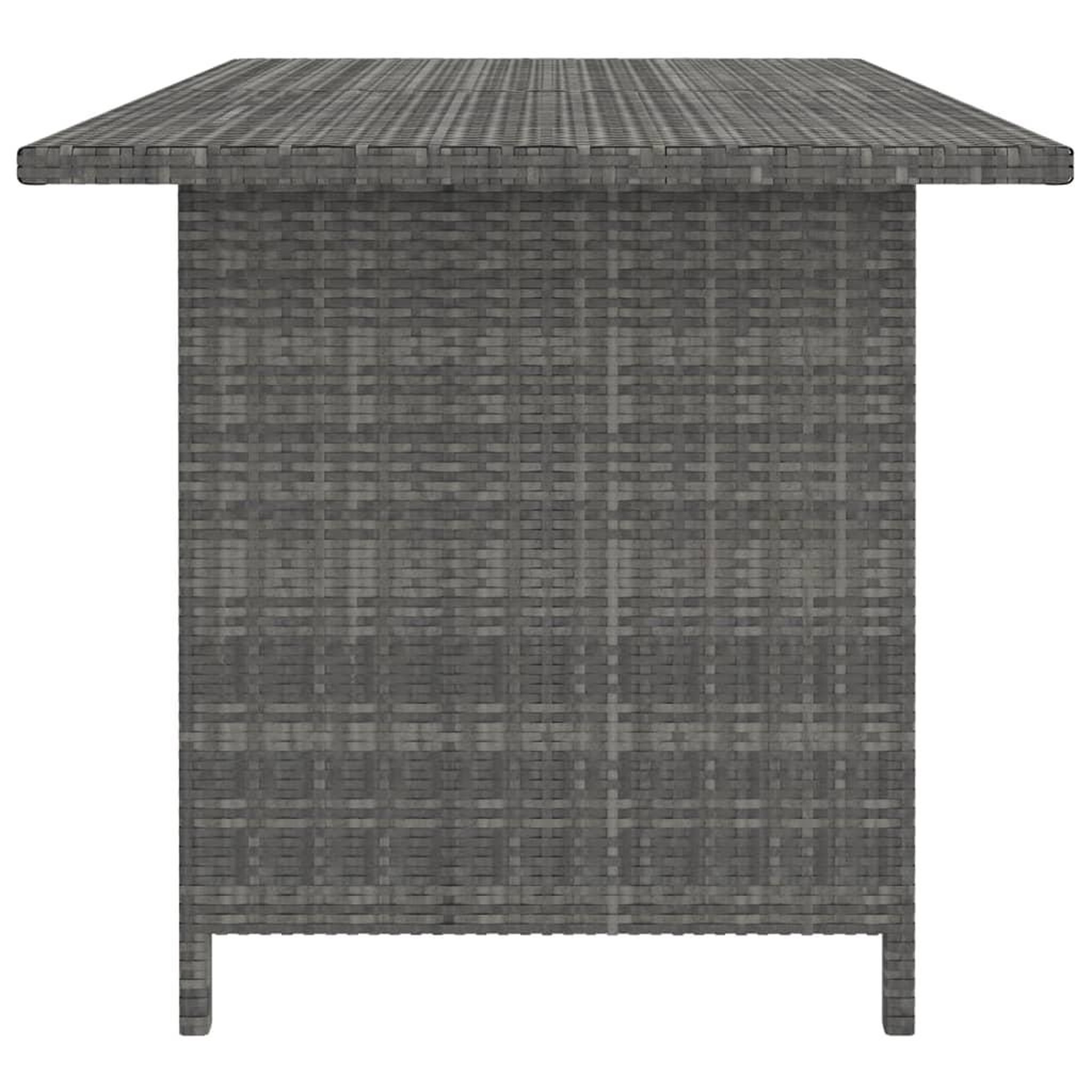 Voir la diapositive 5 : VIDAXL Salon de jardin 10 pcs avec coussins Resine tressee Gris