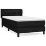 Voir la diapositive 2 : VIDAXL Sommier a lattes de lit et matelas Noir 80x200 cm Tissu