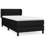 Voir la diapositive 2 : VIDAXL Sommier a lattes de lit et matelas Noir 80x200 cm Tissu