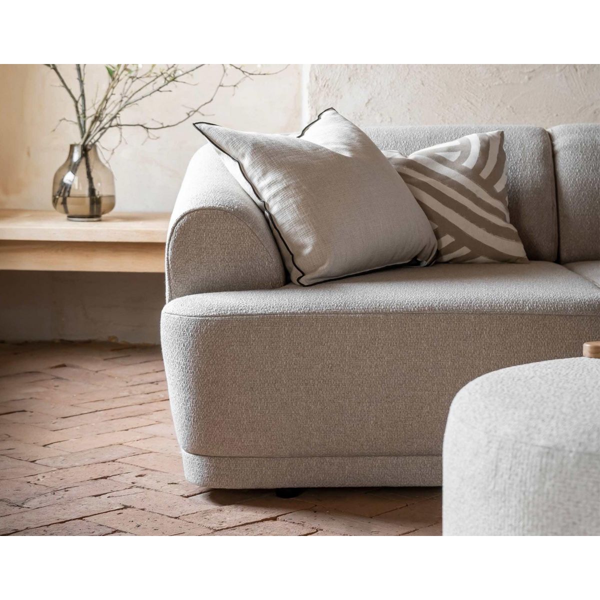 BEST MOBILIER Siena - canapé d'angle droit - 5 places - en tissu