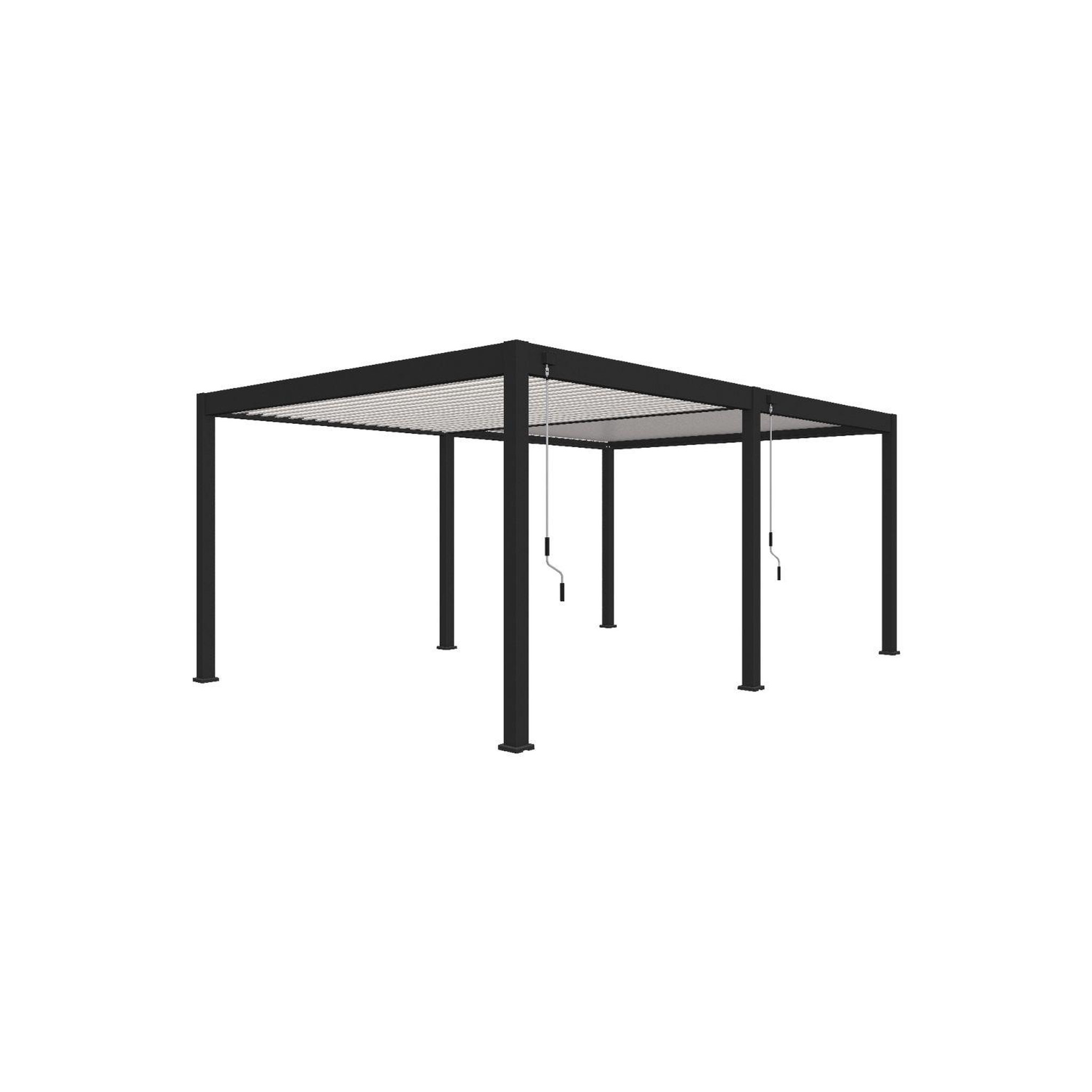 Voir la diapositive 2 : Pergola Bioclimatique autoportée 4x6 m - Anthracite/blanc -  VS OmBREA®