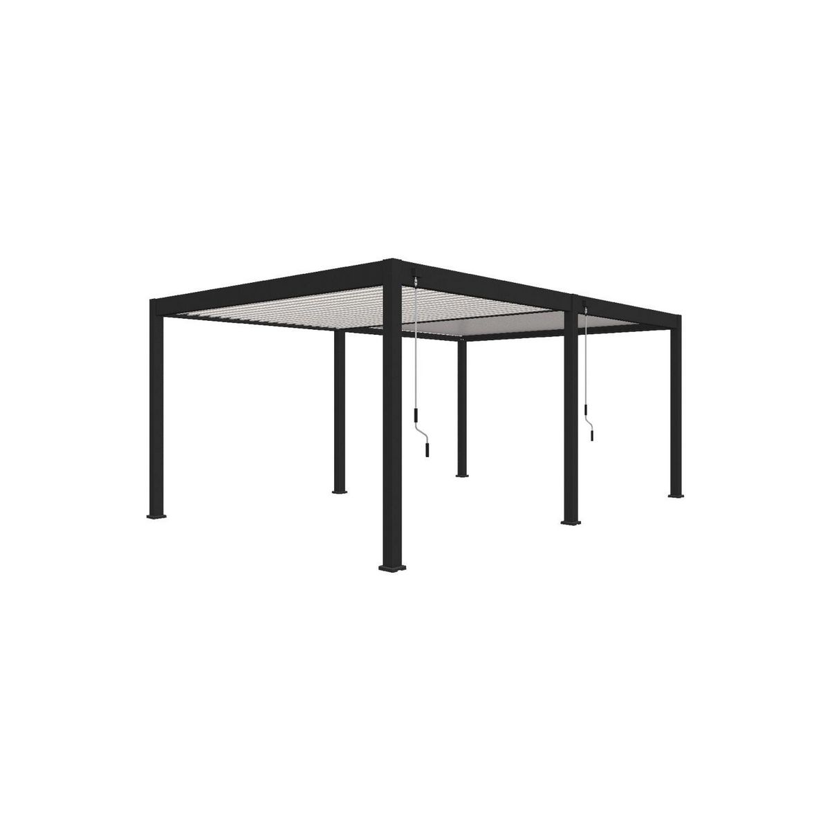 Pergola Bioclimatique autoportée 4x6 m - Anthracite/blanc -  VS OmBREA®