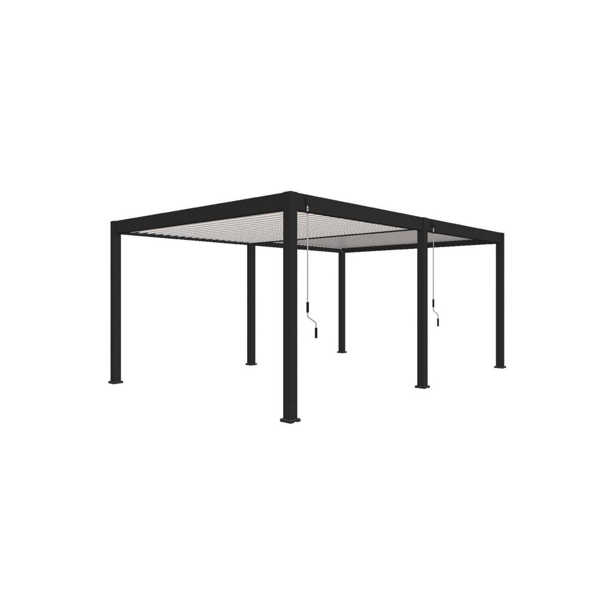 Pergola Bioclimatique autoportée 4x6 m - Anthracite/blanc -  VS OmBREA®