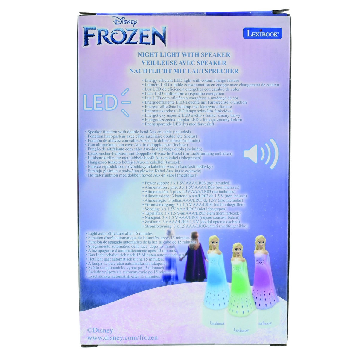 Lexibook Veilleuse avec haut-parleur Frozen