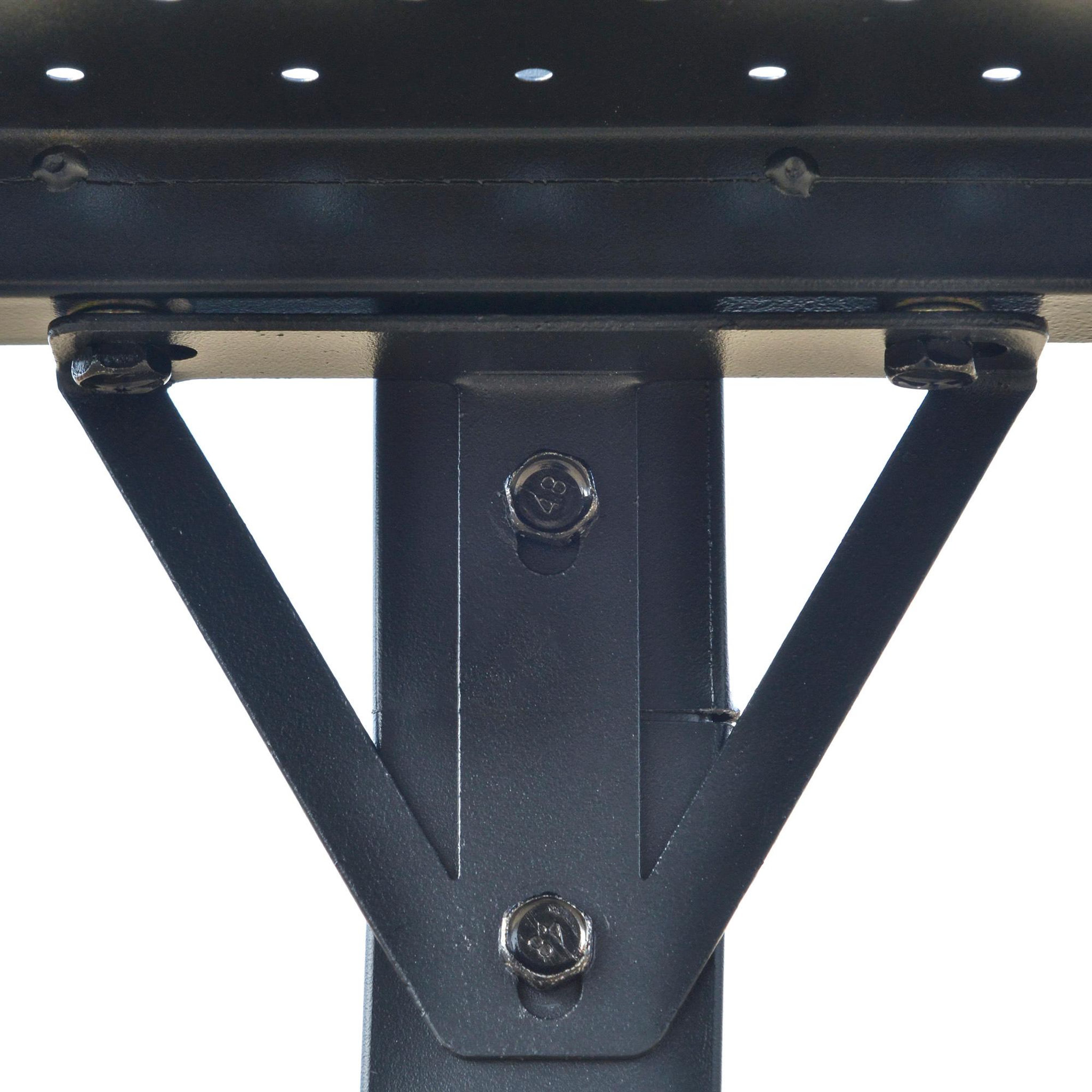 Voir la diapositive 5 : OUTSUNNY Pavillon jardin - abri barbecue - steakhouse 2 étagères - toit de barbecue - dim. 2,46L x 1,49l x 2,30H m - alu. métal noir toit polycarbonate