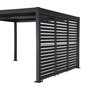 Voir la diapositive 2 : SWEEEK Pergola bioclimatique aluminium et acier 4x3m + 3 persiennes 100cm anthracite Palace
