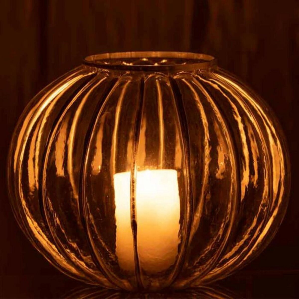 Paris Prix Photophore en Verre  Boule  29cm Argent