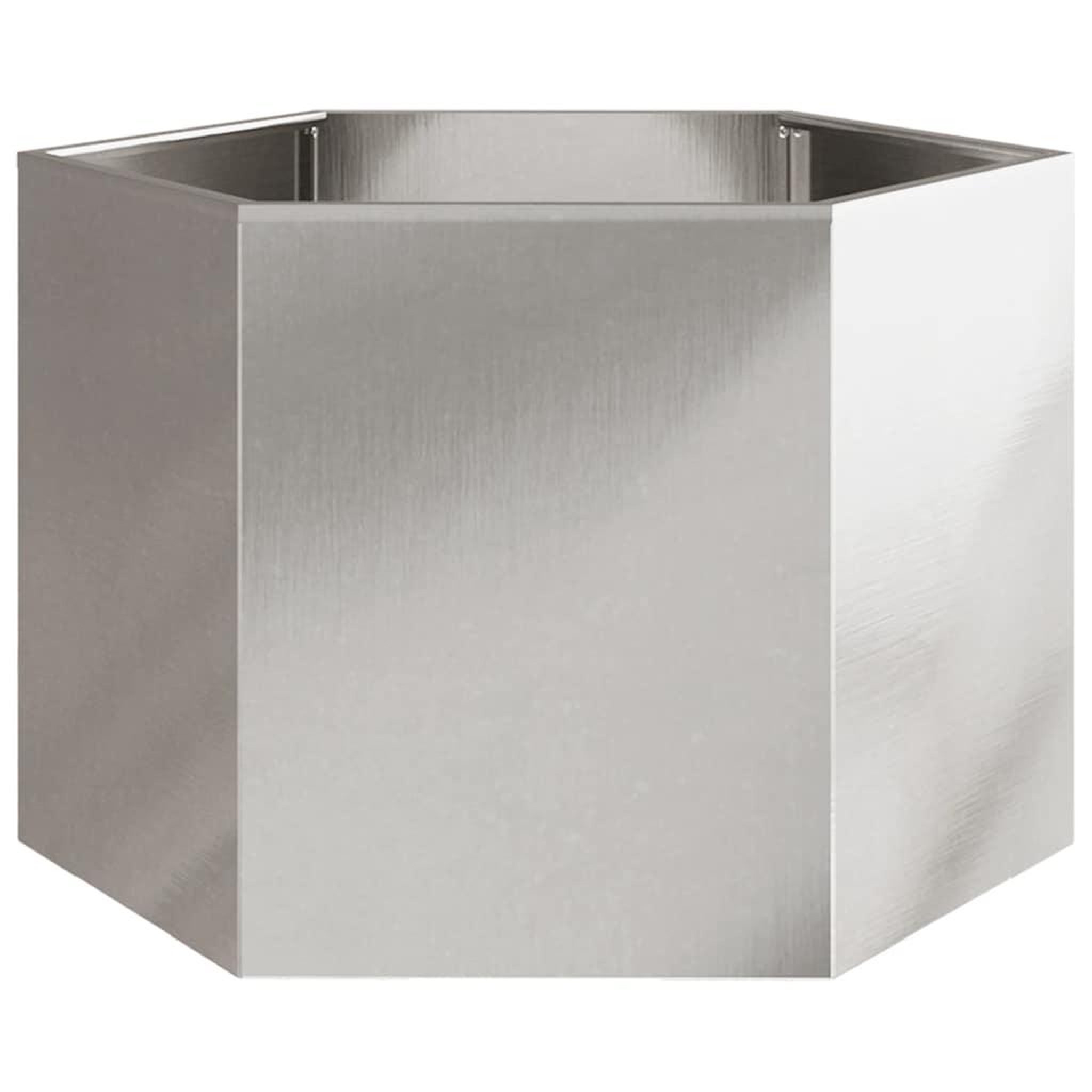 Voir la diapositive 2 : VIDAXL Jardiniere hexagone 69x60x45 cm acier inoxydable
