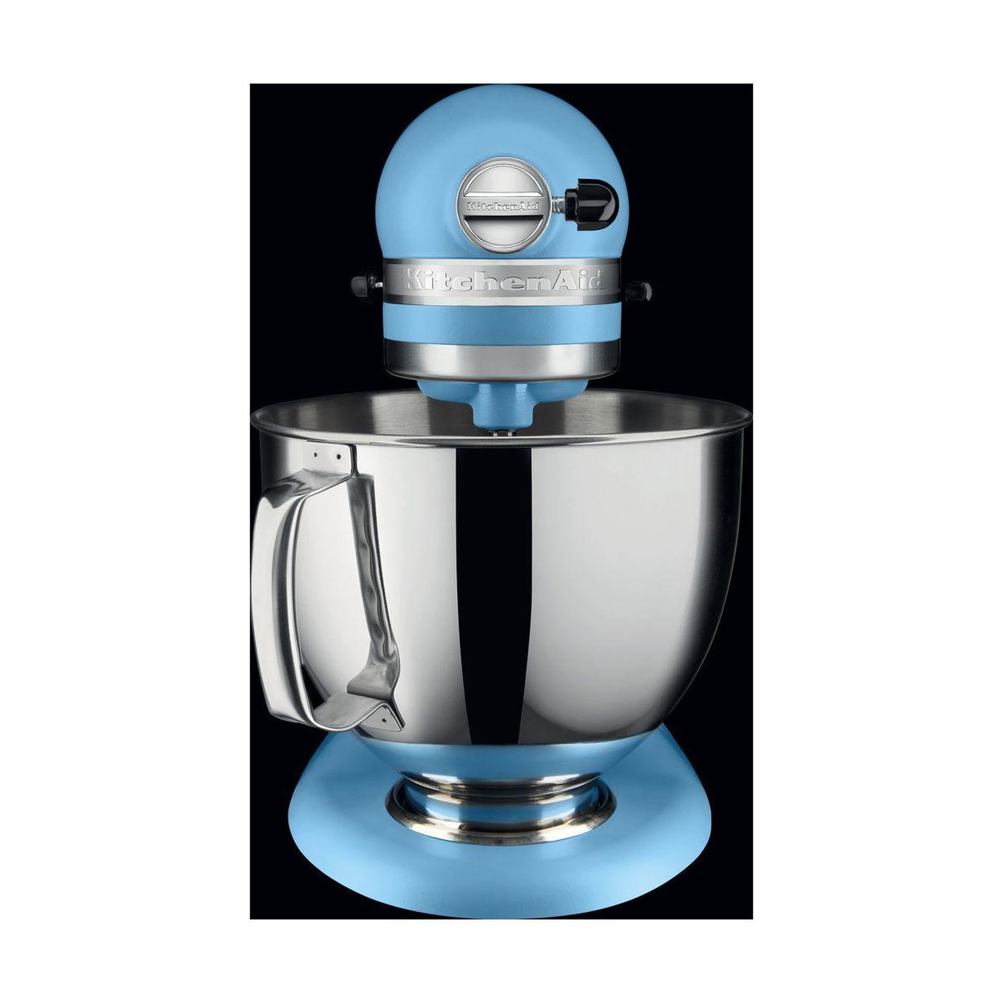 Voir la diapositive 4 : KitchenAid Robot pâtissier 5KSM175PSEVB bleu velvet, 4,8 L, bol avec poignée + bol 3 L, batteur souple et couvercle