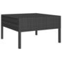 Voir la diapositive 3 : VIDAXL Salon de jardin 9 pcs avec coussins Resine tressee Noir