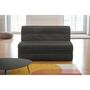 Voir la diapositive 2 : MARKET24 Banquette BZ Joe - Tissu gris anthracite - 3 places - L 143 x P 97 cm - Couchage 140 x 190 cm