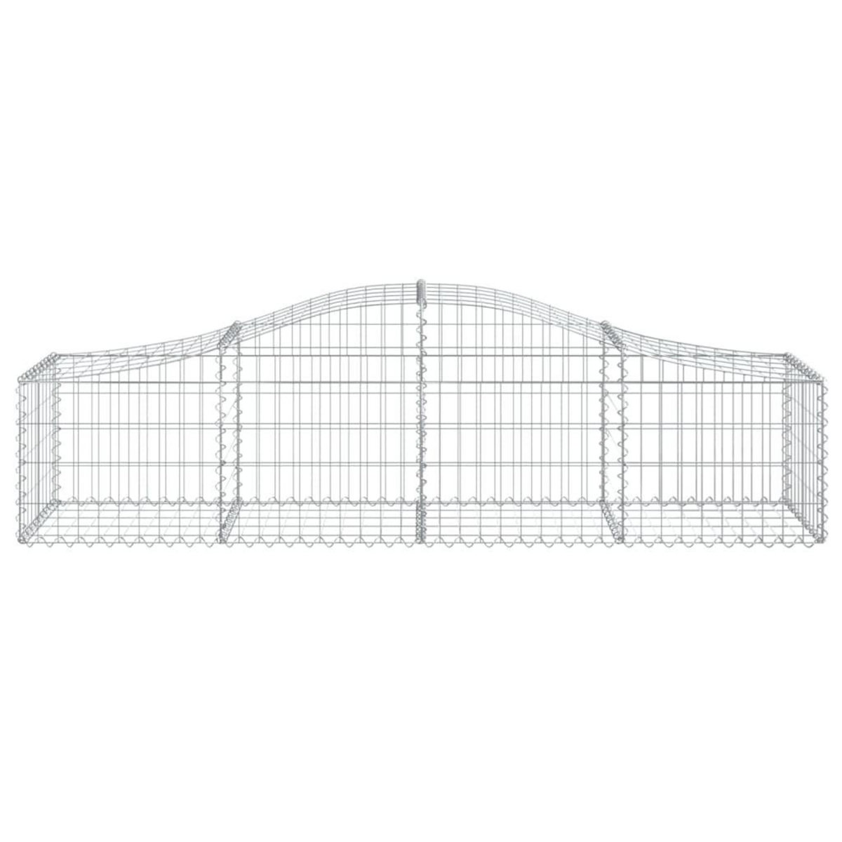 VIDAXL Paniers a gabions arques 40 pcs 200x50x40/60 cm fer galvanise