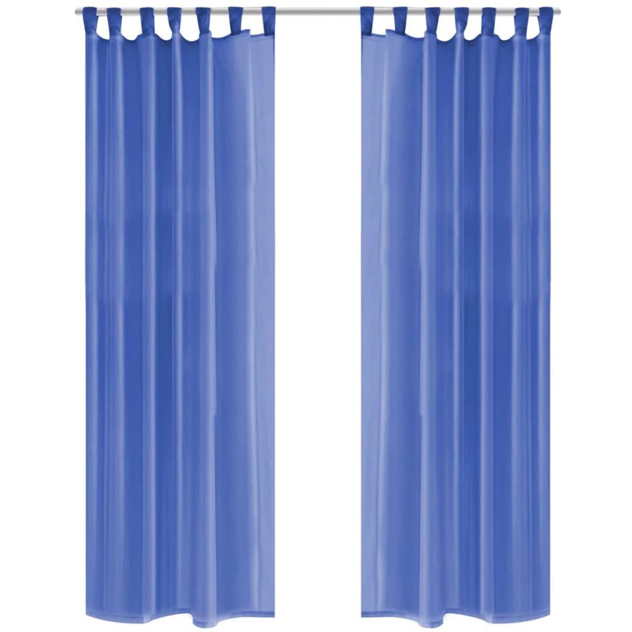Voir la diapositive 1 : VIDAXL Rideau occultant 2 pcs Voile 140 x 175 cm Bleu royal
