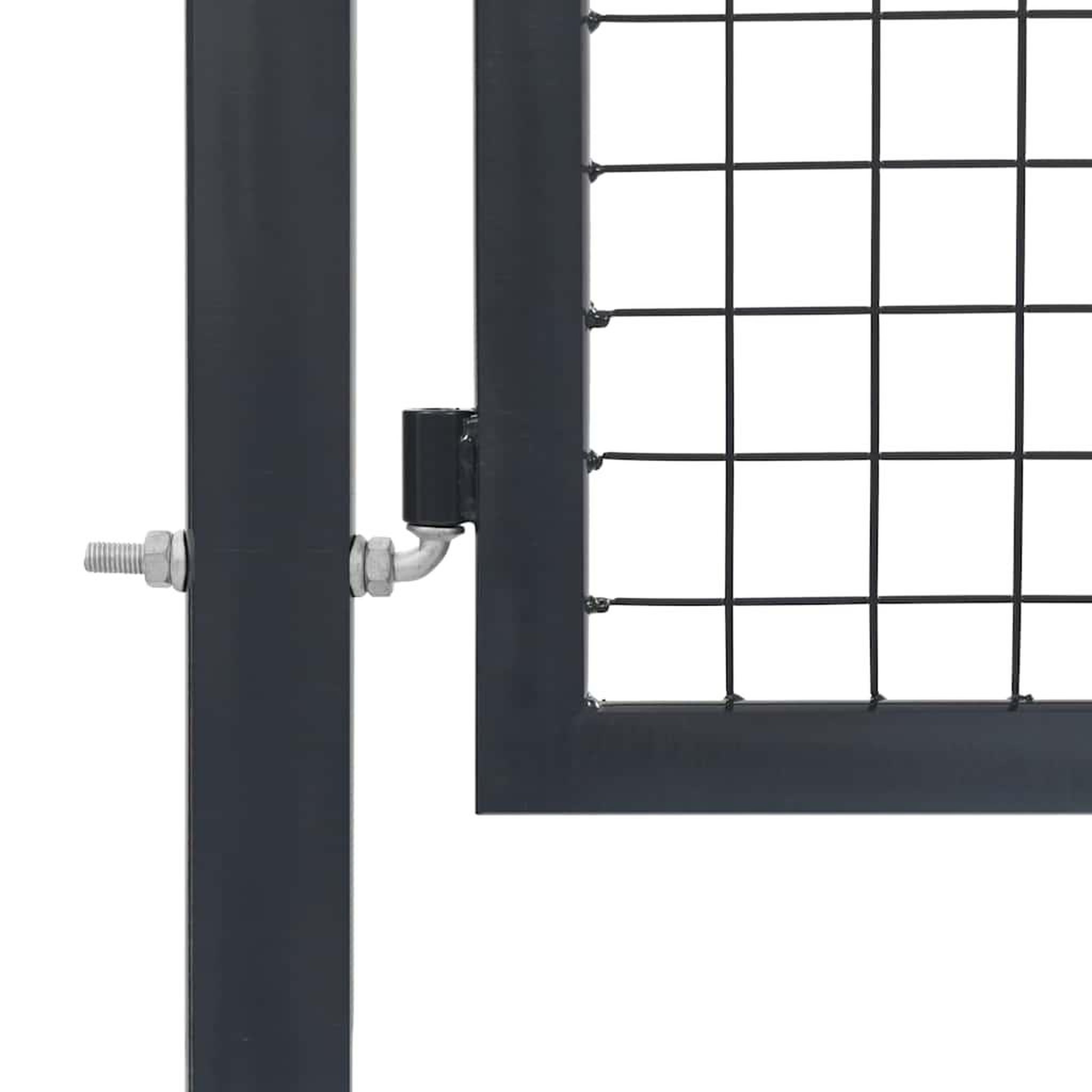 Voir la diapositive 5 : VIDAXL Portail de jardin avec poteaux en acier 350 x 100 cm anthracite