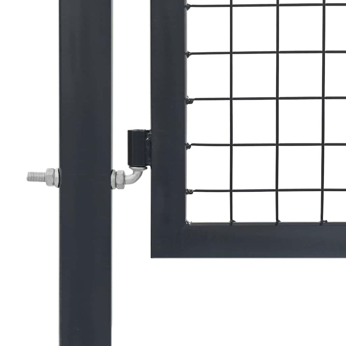 VIDAXL Portail de jardin avec poteaux en acier 350 x 100 cm anthracite