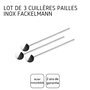 Voir la diapositive 4 : Fackelmann Lot de 3 cuillères à paille réemployables 18 cm Fackelmann Bar Concept