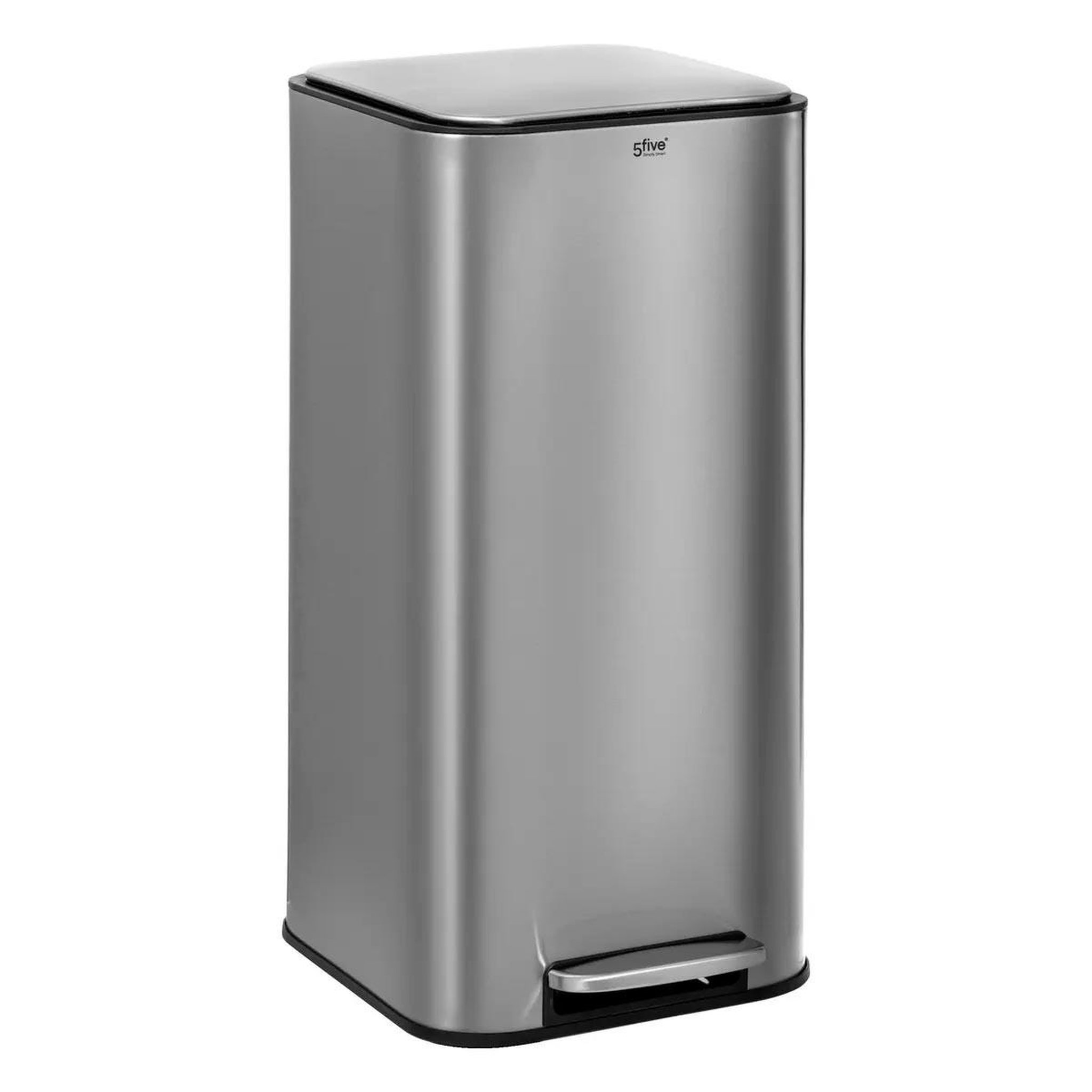 FIVE Poubelle de cuisine à pédale en métal  delta  30l inox
