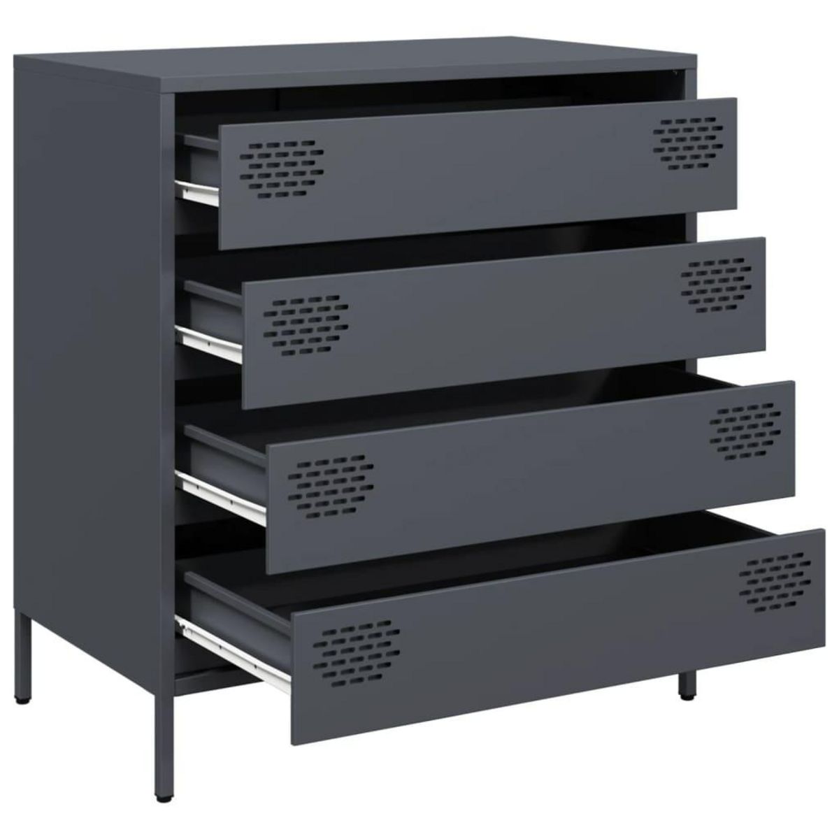 VIDAXL Buffet anthracite 68x39x73,5 cm acier lamine a froid