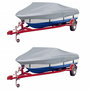 Voir la diapositive 1 : VIDAXL Housses de bateau 2 pcs Gris Longueur 427-488 cm Largeur 173 cm