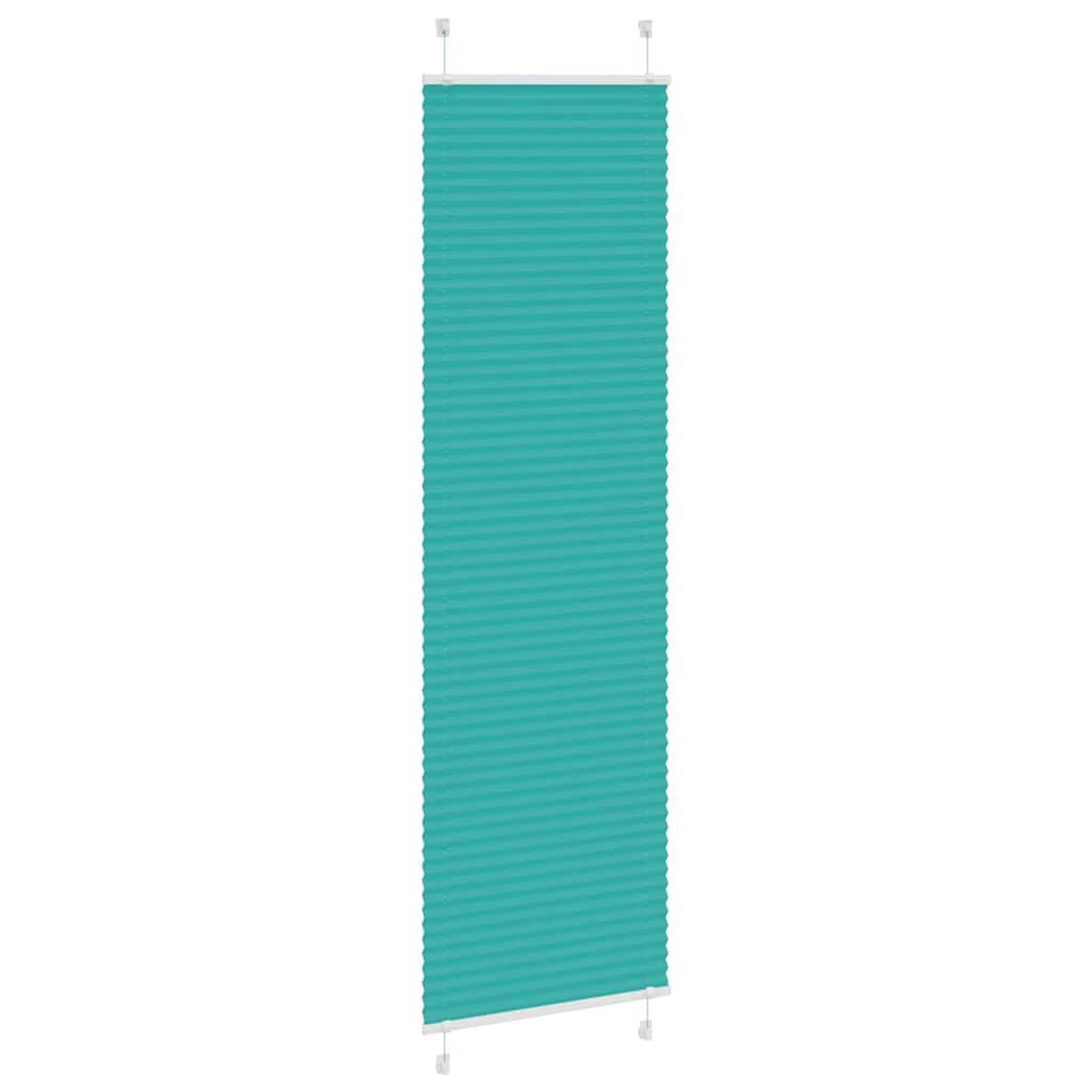 Voir la diapositive 3 : VIDAXL Store plisse vert petrole 60x200 cm largeur du tissu 59,4 cm