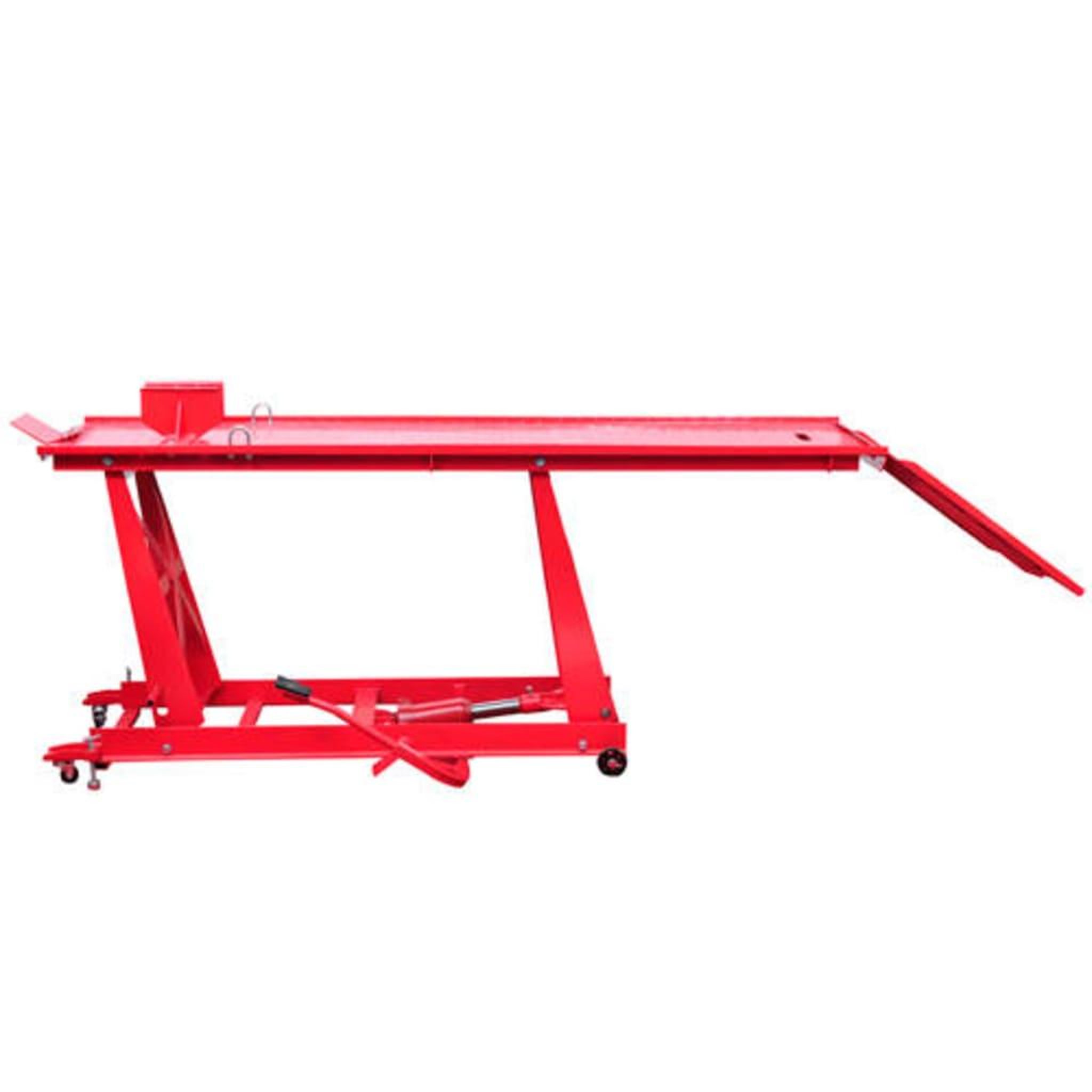 Voir la diapositive 2 : VIDAXL Pont elevateur plateforme hydraulique pour moto 450 kg