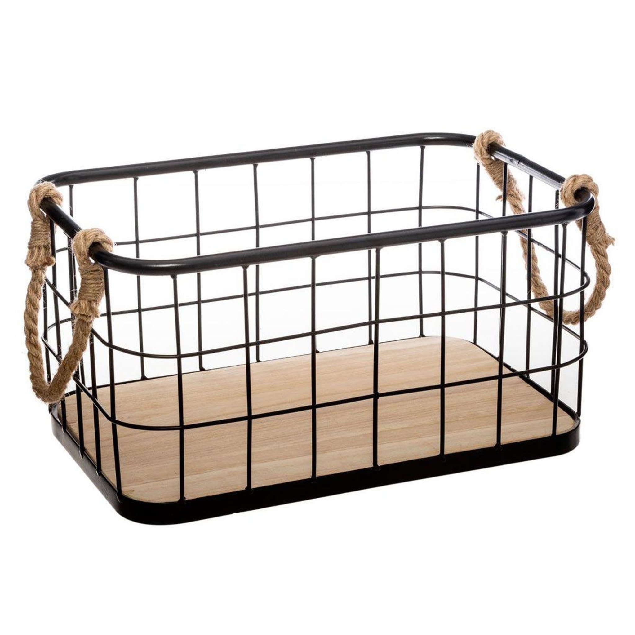 Voir la diapositive 3 : ATMOSPHERA Lot de 3 cagettes de rangement  loft  38cm noir