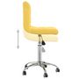 Voir la diapositive 5 : VIDAXL Chaise pivotante de salle a manger Jaune moutarde Tissu