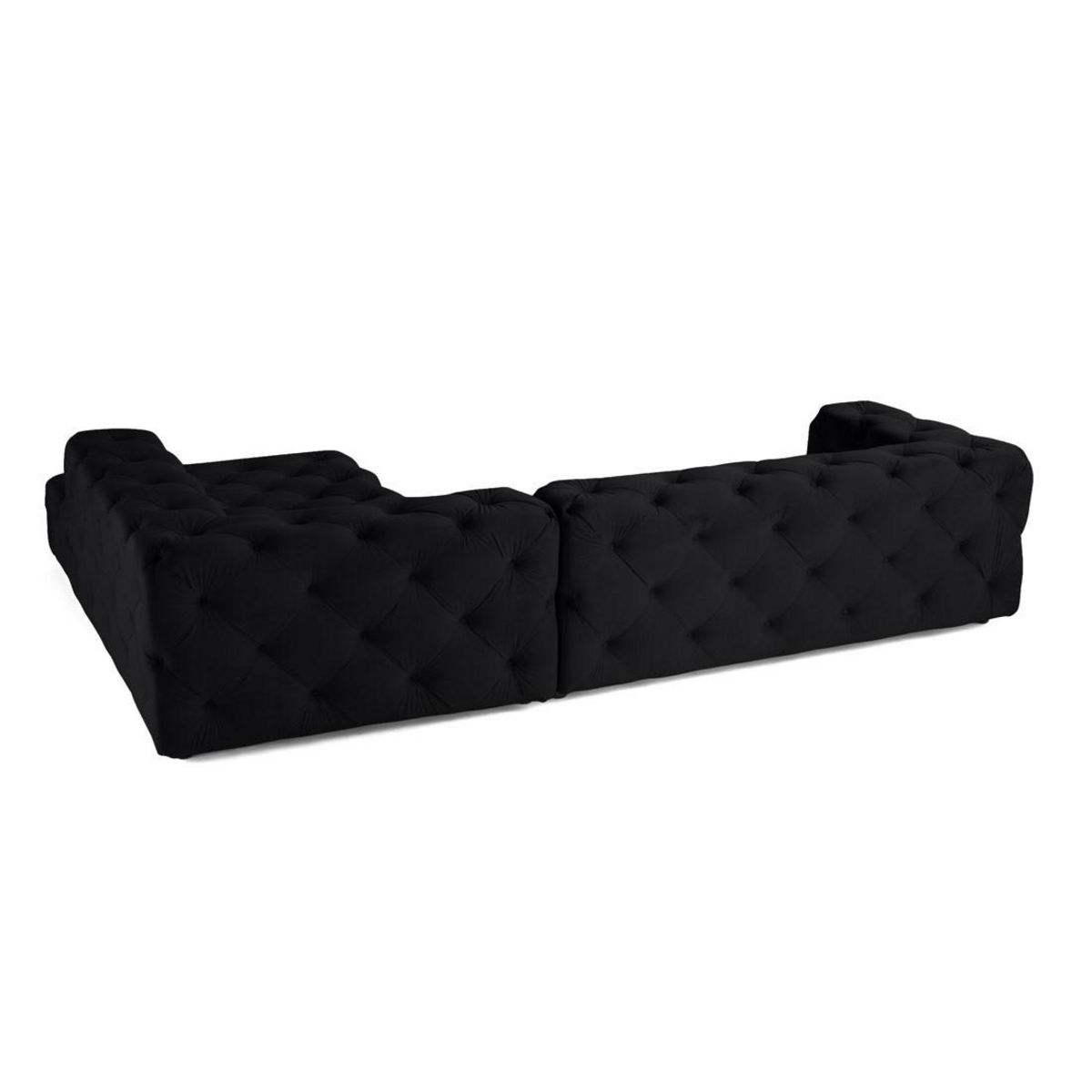 LISA DESIGN Gallata - canapé chesterfield d'angle droit - 5 places - en velours