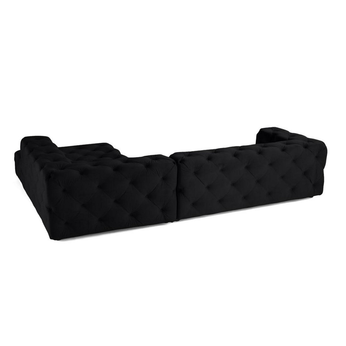 LISA DESIGN Gallata - canapé chesterfield d'angle droit - 5 places - en velours