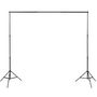Voir la diapositive 2 : VIDAXL Kit de studio photo avec lampes toile de fond et reflecteur