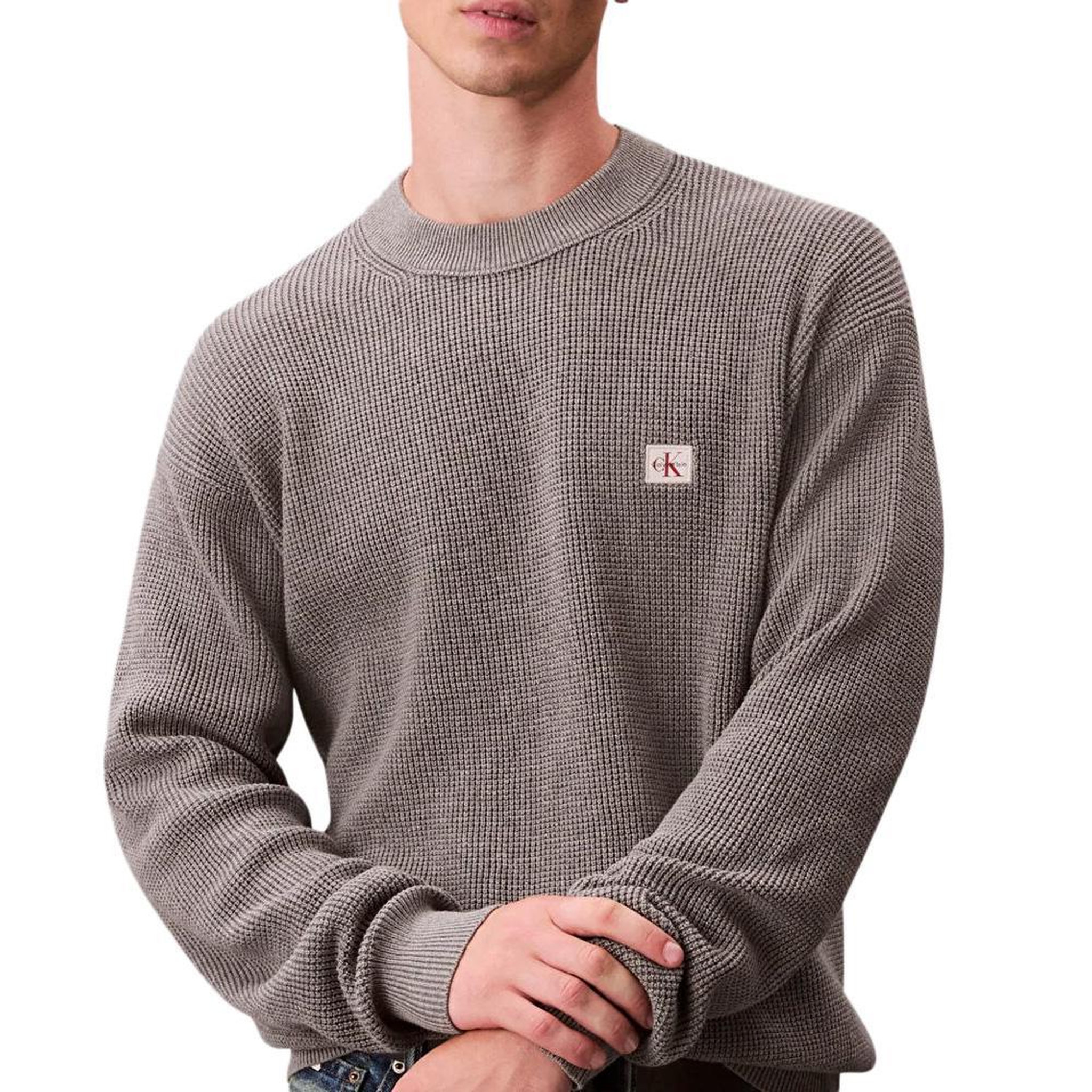 CALVIN KLEIN JEANS Sweat Gris Homme Calvin Klein 350terry Monog. Coloris disponibles : Gris
