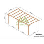 Voir la diapositive 2 : JARDIDECO Pergola adossée en bois massif Narbonne 600 x 300 cm - Maderland