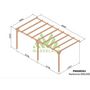 Voir la diapositive 2 : JARDIDECO Pergola adossée en bois massif Narbonne 600 x 300 cm - Maderland