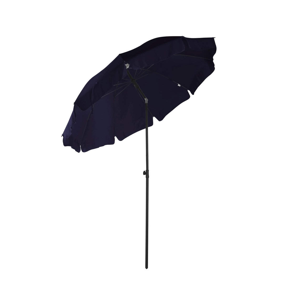 FAVEX Parasol droit diam 2m bleu foncé ELENA 