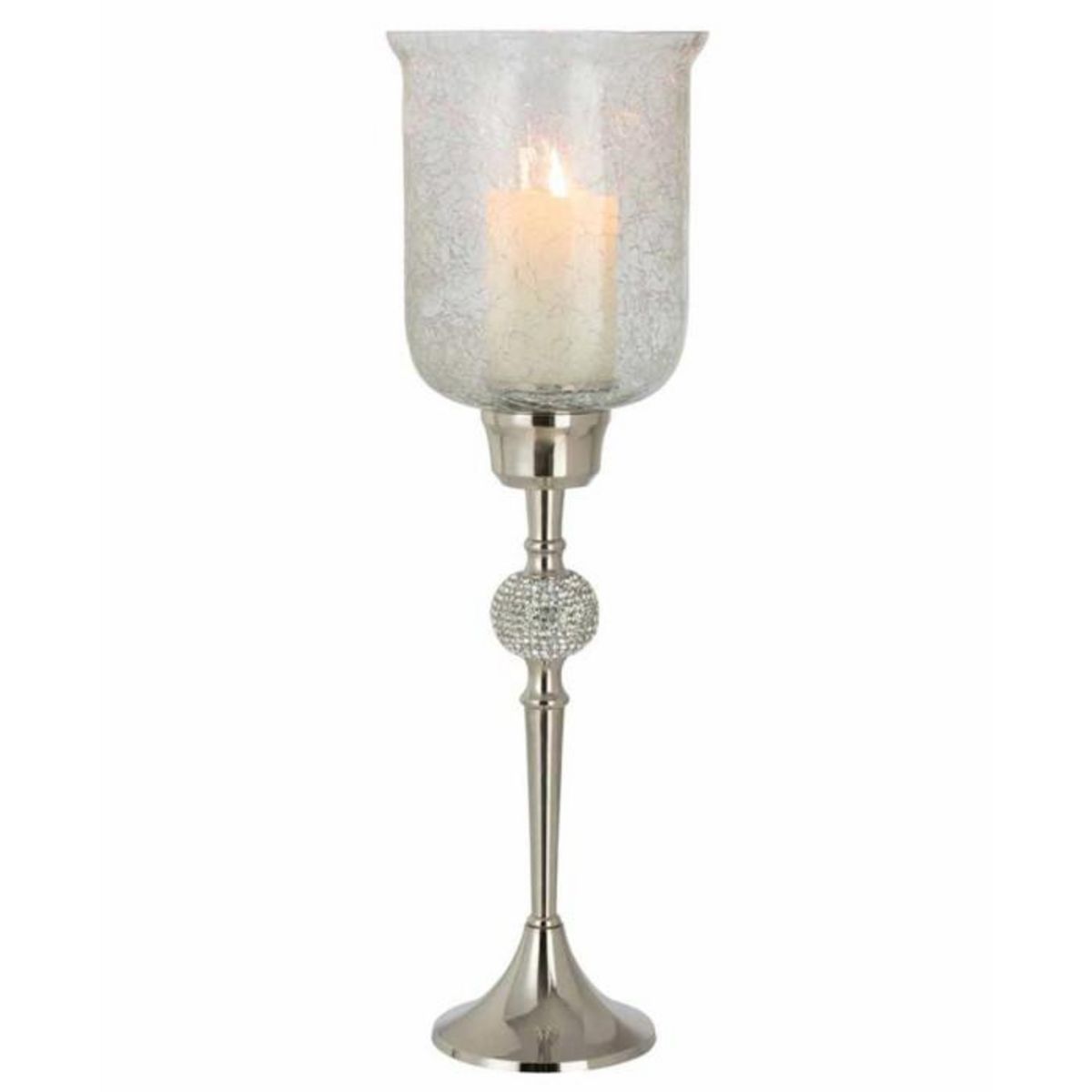 Paris Prix Photophore sur Pied  Sphère Diamant  55cm Argent