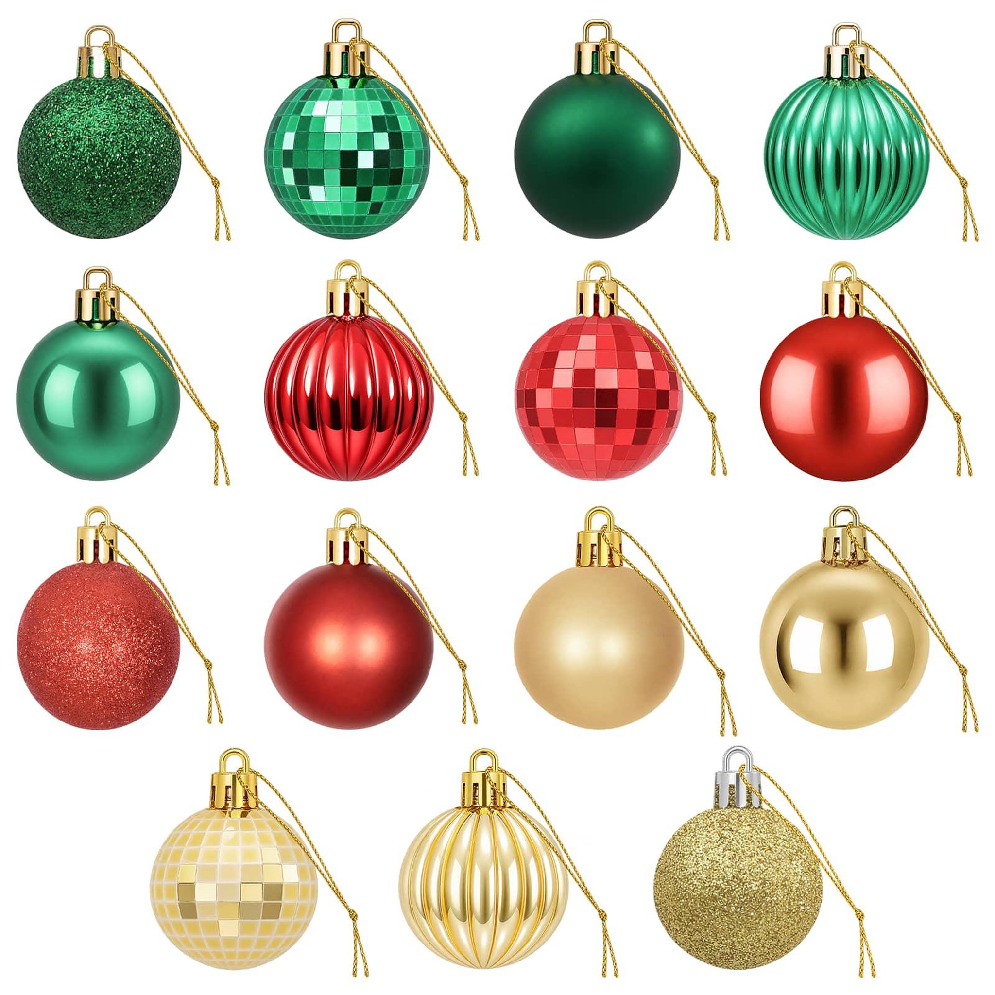 Voir la diapositive 5 : VIDAXL Ensemble de boules de Noël 100 pc Rouge, dore et vert 4 cm