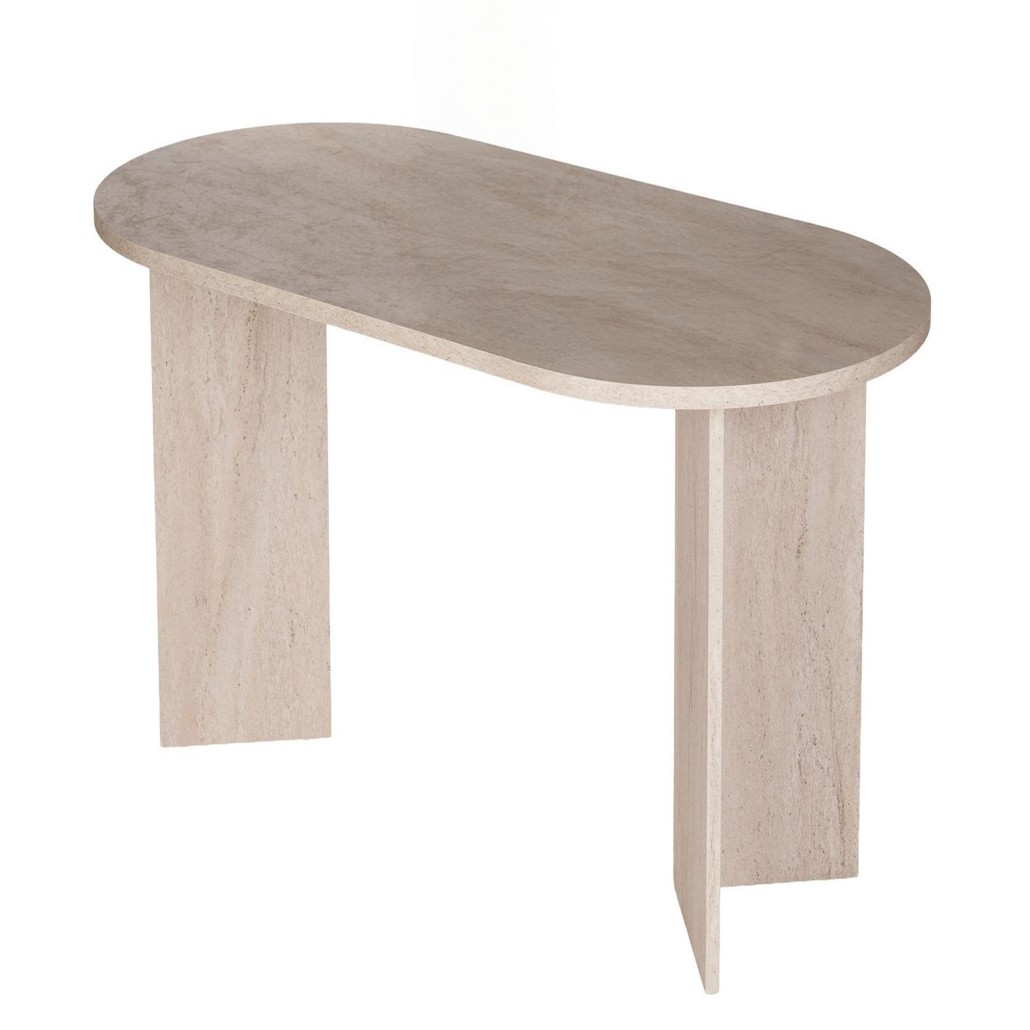 Habitat et Jardin Table à manger en bois  sablin  - 180 x 89 x 75 cm - travertin