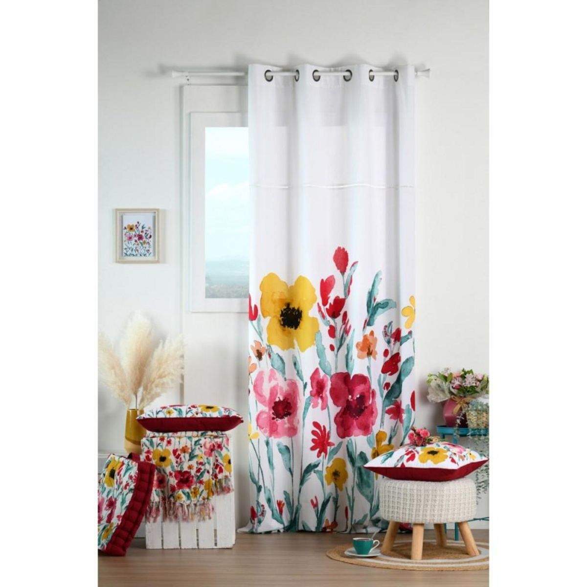 Lovely Casa Rideau à œillets LUCYA 140x260 cm 100% Coton