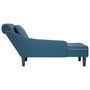 Voir la diapositive 5 : VIDAXL Fauteuil long avec coussin et accoudoir droit bleu velours