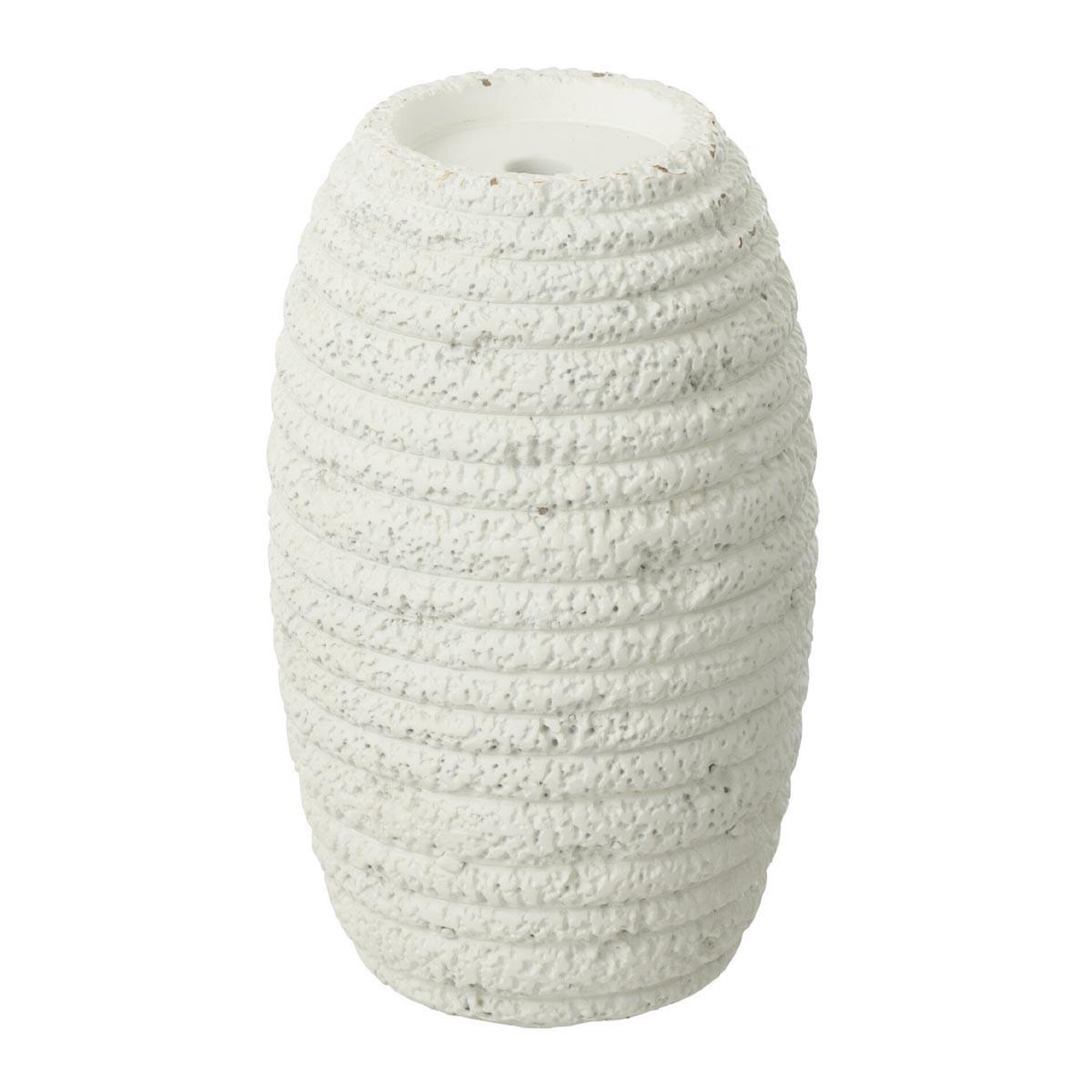 J-LINE Chandelier Ovale en Ciment  Creta  26cm Blanc