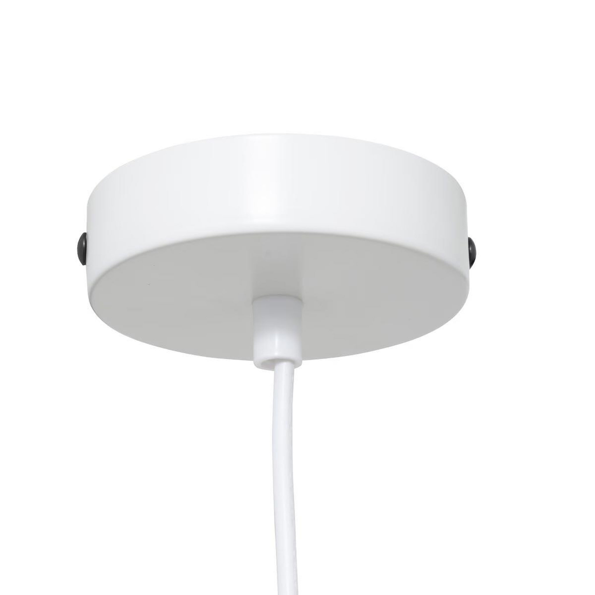Voir la diapositive 5 : ATMOSPHERA Lampe suspension en coton  tobie  25cm blanc