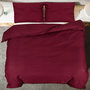 Voir la diapositive 5 : VIDAXL Ensemble de housse de couette Bordeaux 260x240 cm Microfibre