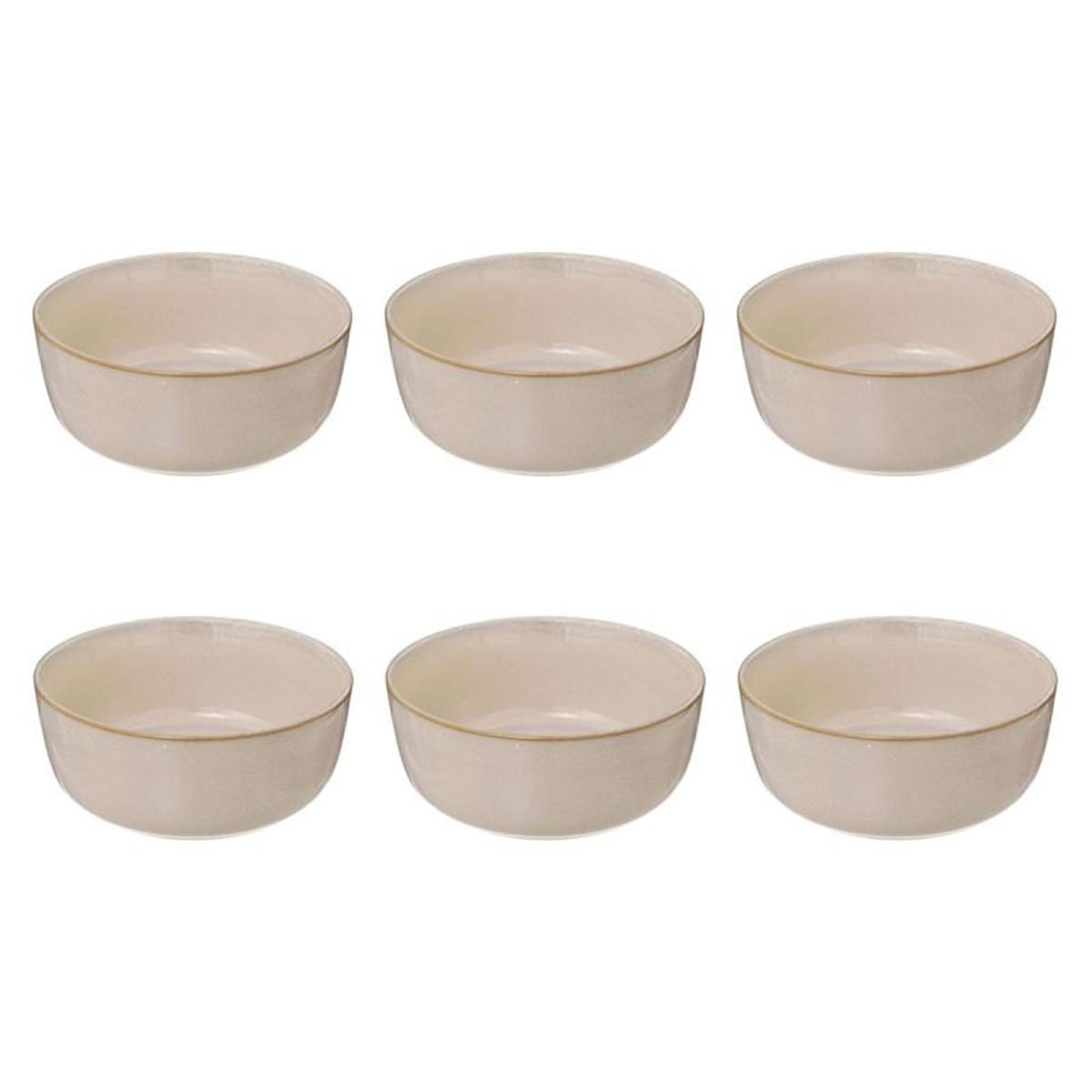 SECRET DE GOURMET Lot de 6 coupelles  terre inconnue  15cm beige
